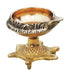 Brass Oil Lamp Deepak On Tortoise 0.045kg